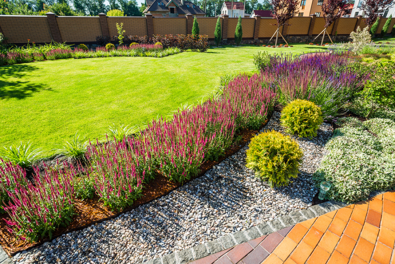 Backyard Landscape | Lawn Mowing Services by Green Earth DFW